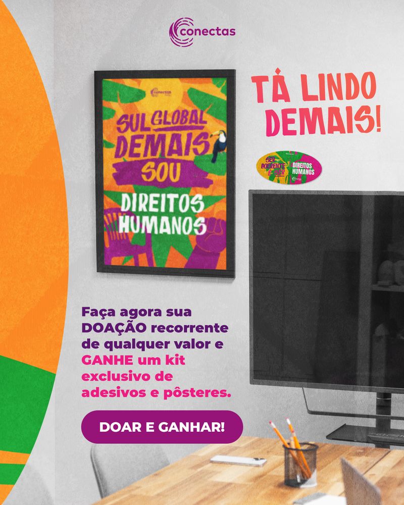 Flyer: give monthly and get an exclusive sticker and poster kit